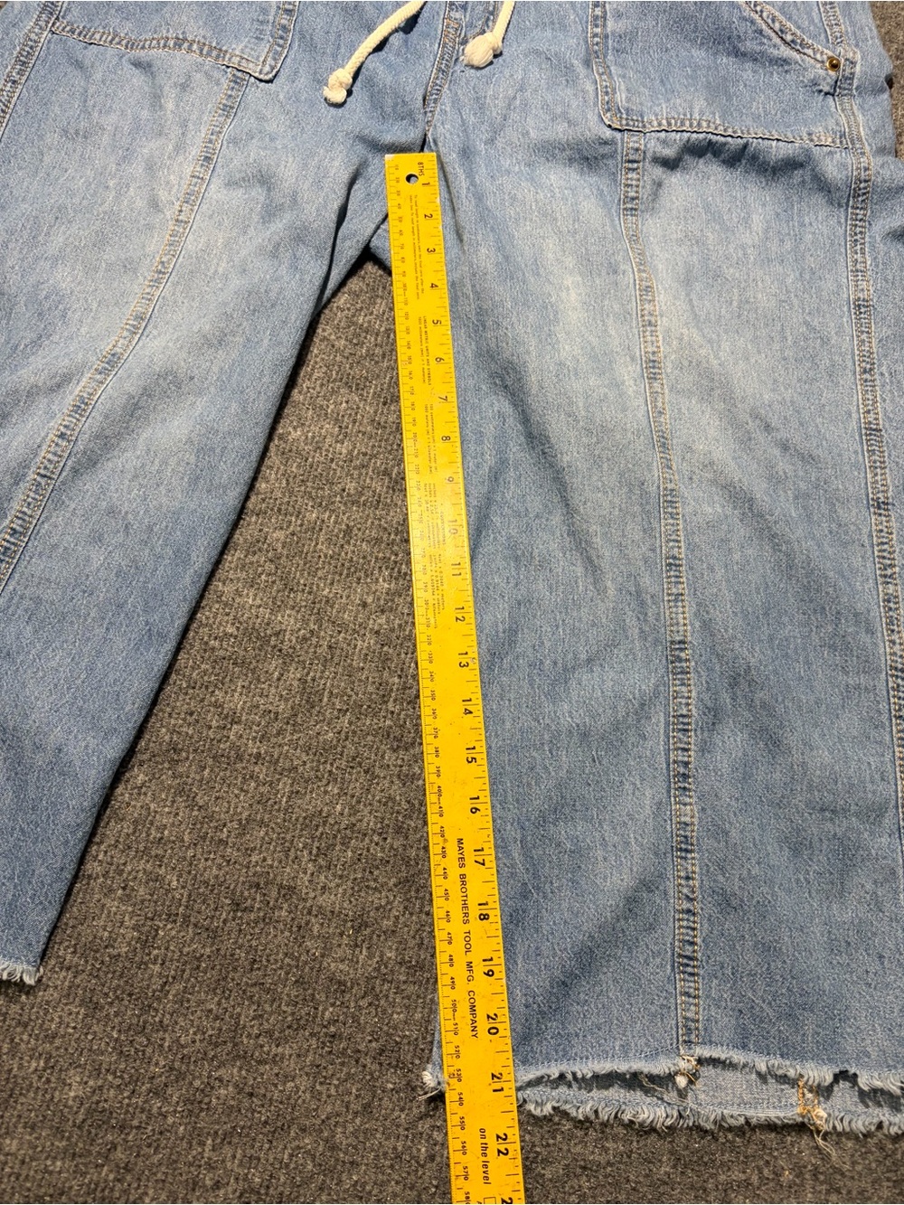 Maurices Light Blue Wide Leg Jeans with Drawstring Waist - Picture 2 of 6